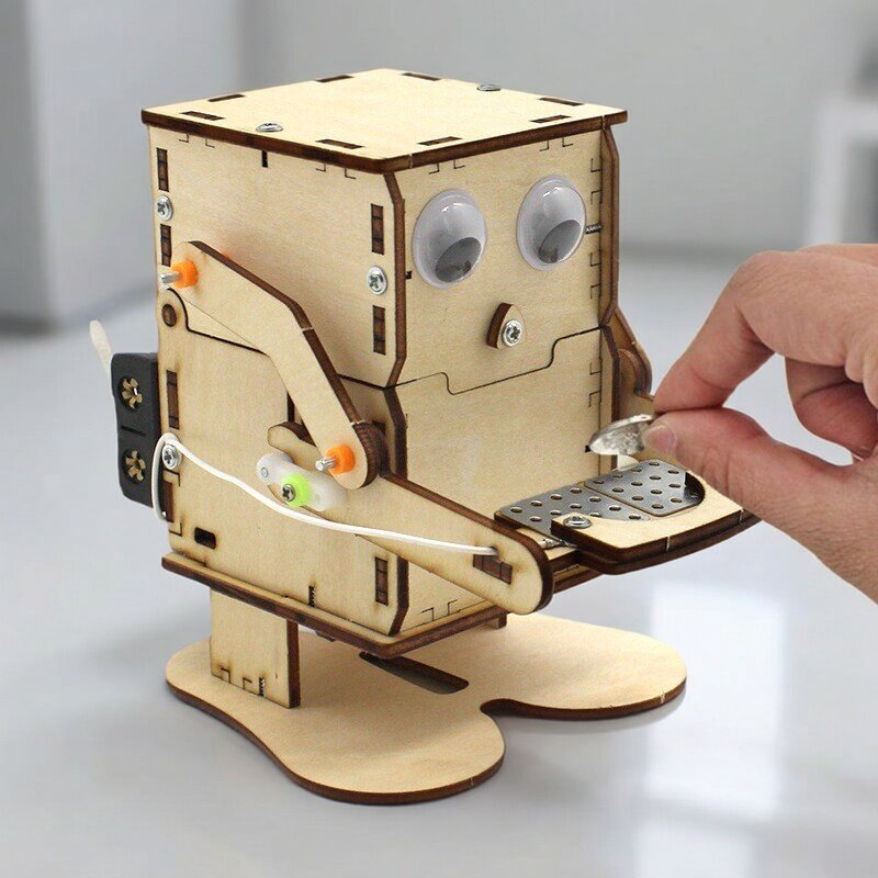 Science Project Kit - Robot Kayu Rakitan DIY Model Pengambil