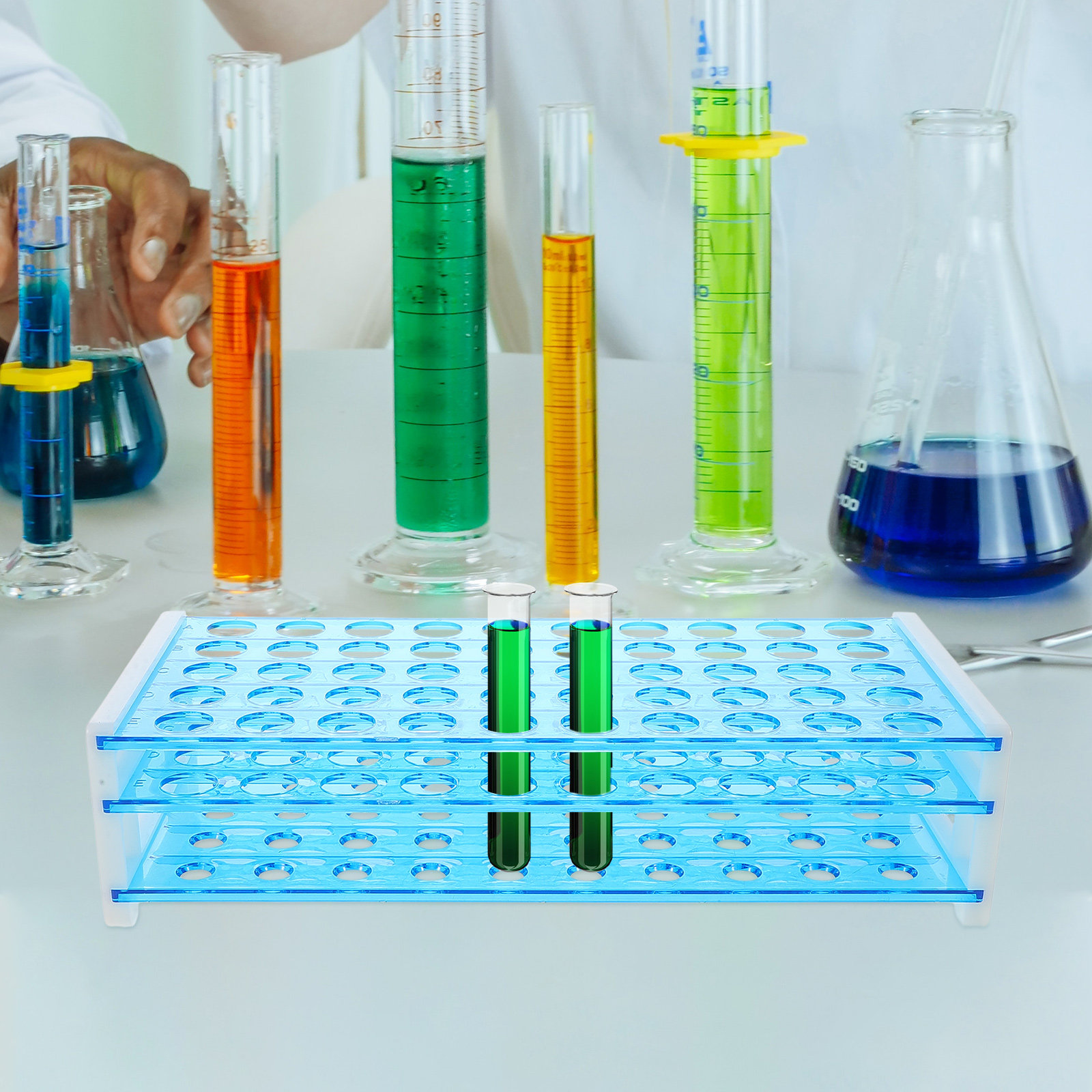 Science Experiment - Rak Tabung Reaksi 50 Lubang, Aksesori