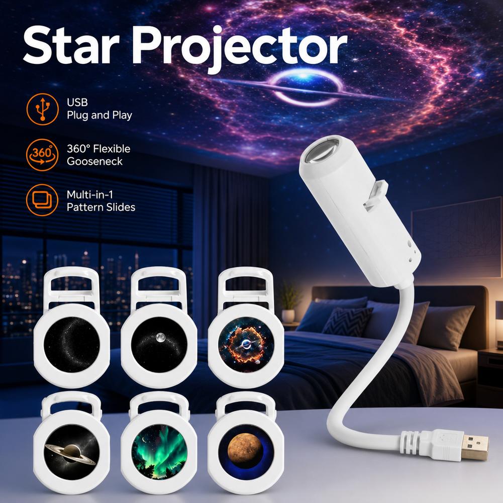 Planetarium Projector Home - Proyektor Bintang Galaksi USB Multifungsi, Lampu